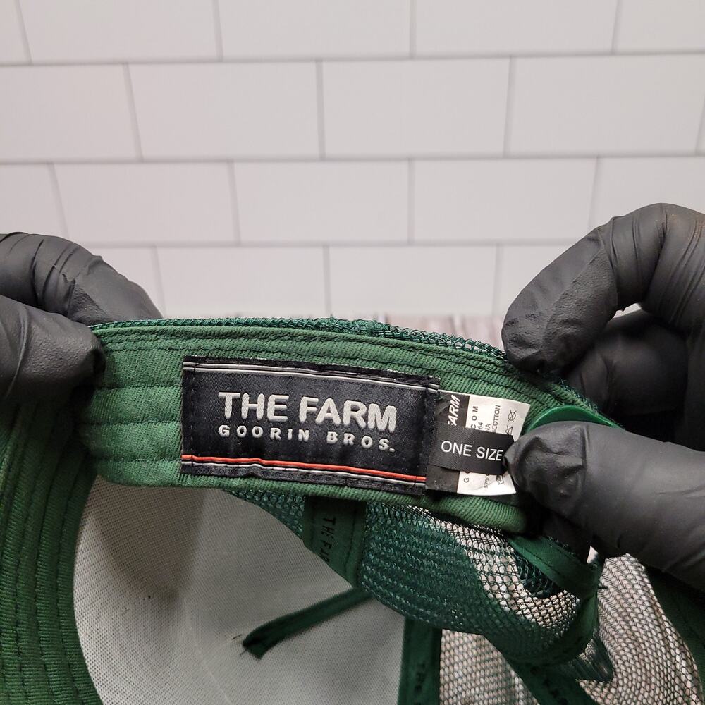 Goorin Bros The Farm OG Turtle Trucker Hat Green Black Snapback Mesh Cap - Picture 7 of 8